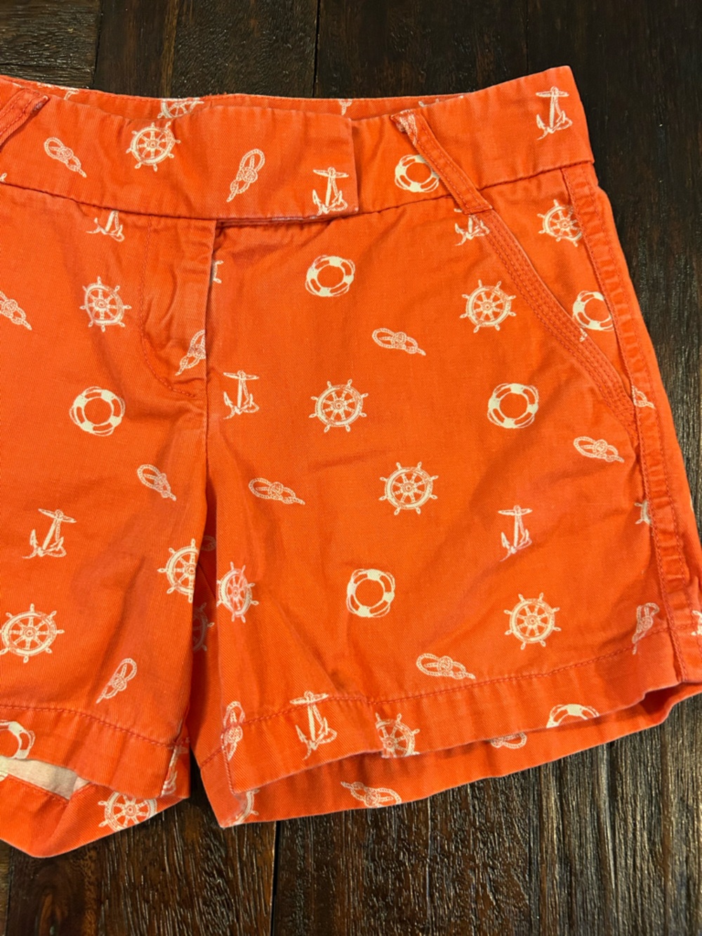J. Crew Orange Nautical-Print Shorts - Picture 3 of 9